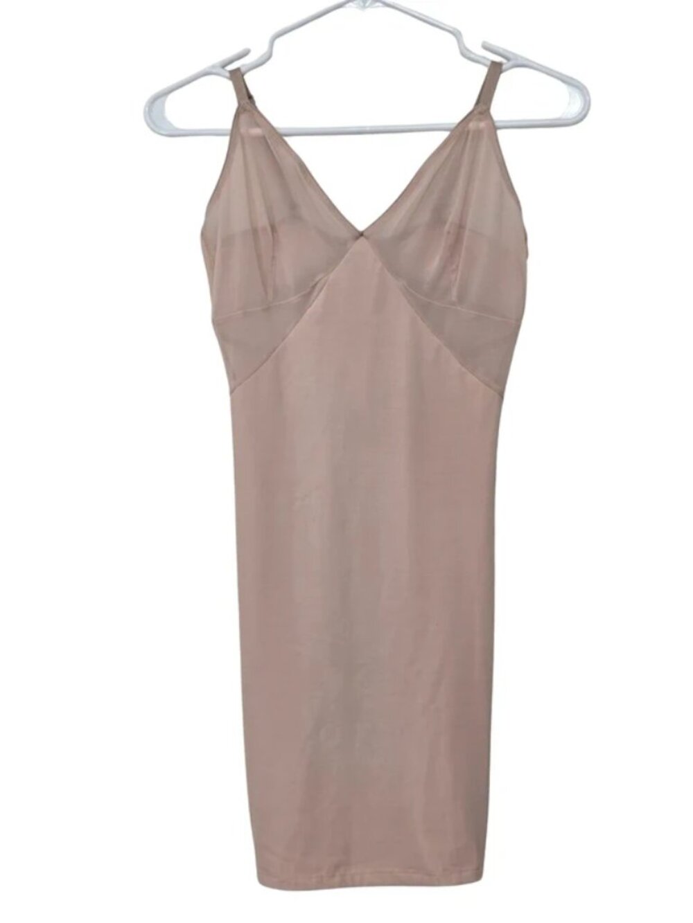 Spanx Women's Blush Pink Colorblock Slip FS2515 Dress w. V-Neckline Size Large